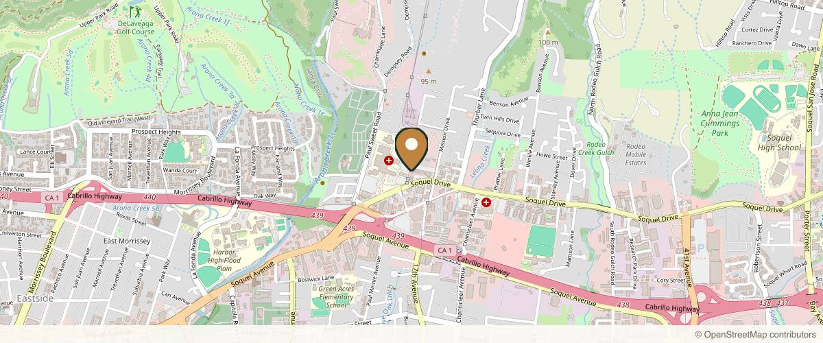 Map showing the exact location of Shilpa Vichare, MS, PA-C at 1661 Soquel Dr Ste C, Santa Cruz, CA 95065, USA