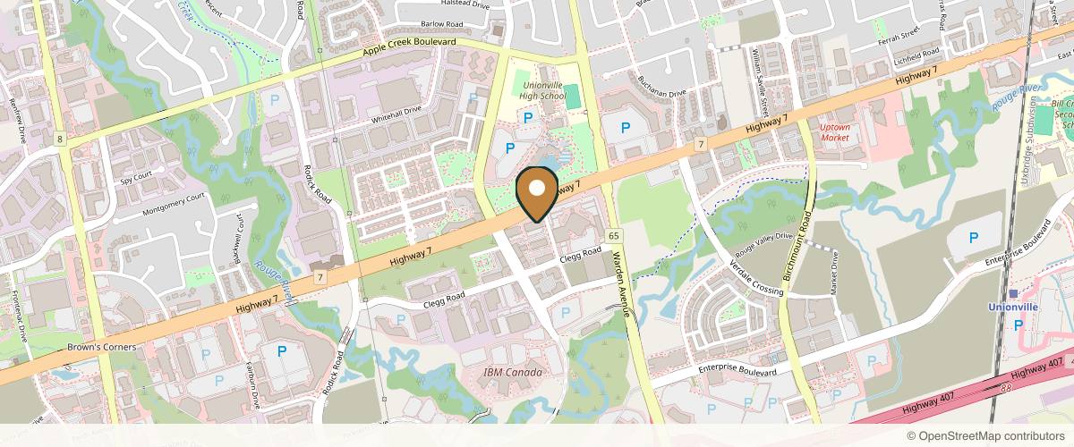 Map showing the exact location of Signature Cosmetic Clinic | Ultherapy | ThermageFLX | Sofwave | PicoWay | PicoSure | RF Microneedling | EmsculptNEO | Markham at 3621 Hwy 7 Suite 206, Markham, ON L3R 0G6, Canada