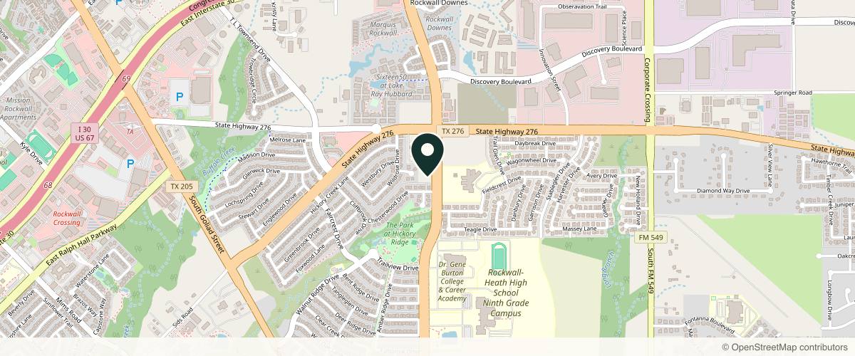 Map showing the exact location of Signature Dermatology and Aesthetics - Rockwall at 1940 S John King Blvd, Rockwall, TX 75032, USA
