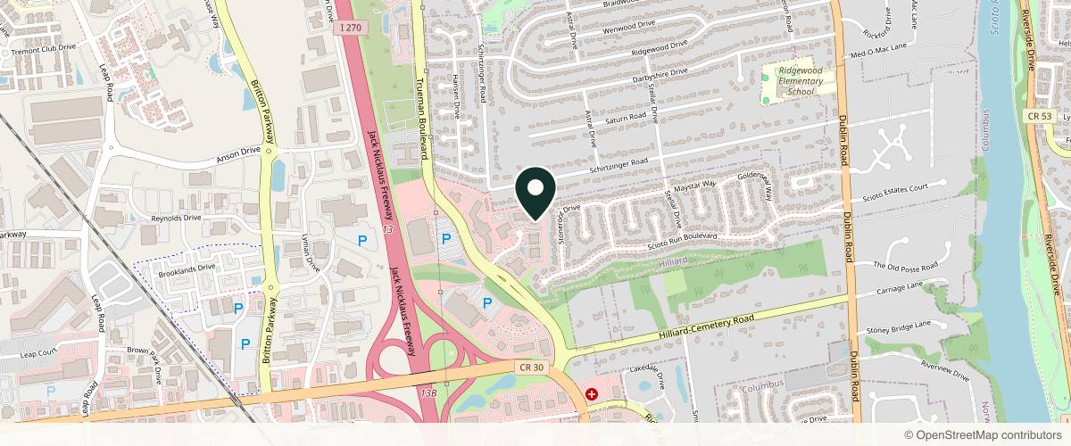 Map showing the exact location of Signature Dermatology at 3853 Trueman Ct, Hilliard, OH 43026