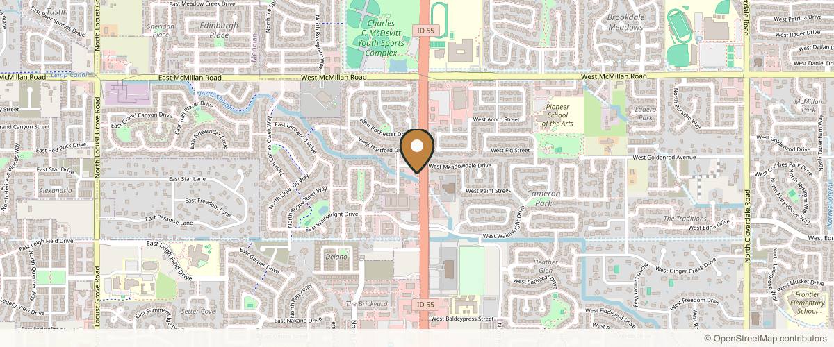 Map showing the exact location of Silk Touch Cosmetic Surgery, Lipo, & Medspa at 4305 N Eagle Rd, Boise, ID 83713, USA