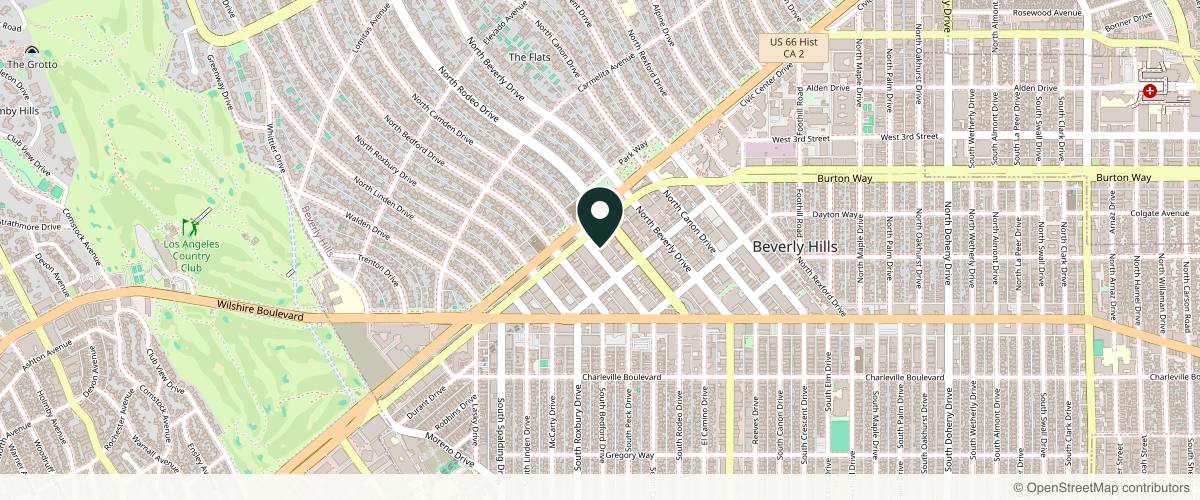 Map showing the exact location of Simon Ourian, MD at 444 N Camden Dr, Beverly Hills, CA 90210