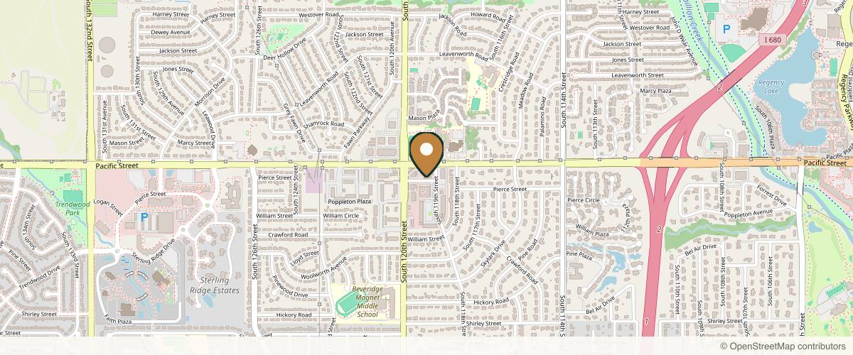 Map showing the exact location of Simply Bliss Med Spa and Wellness at 11902 Pierce Plaza, Omaha, NE 68144, USA