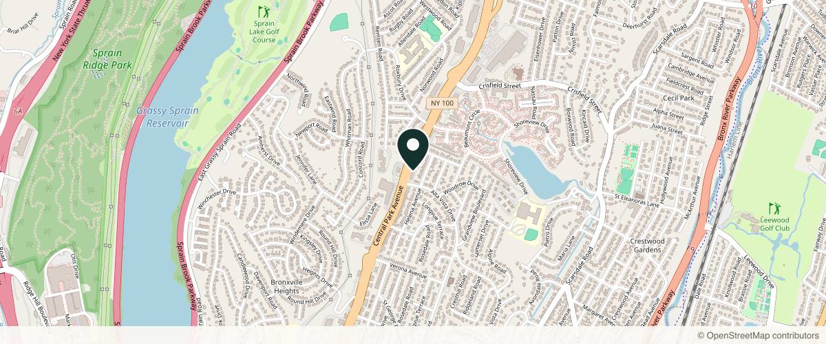 Map showing the exact location of Simply Skin Laser Medispa at 2150 Central Park Ave #208, Yonkers, NY 10710, USA