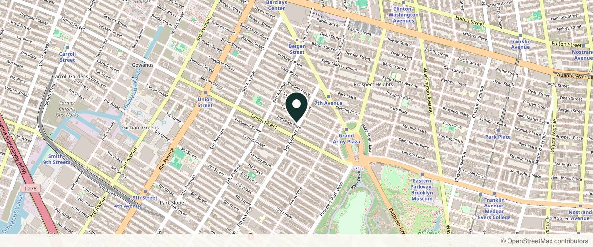 Map showing the exact location of SINY Dermatology - Park Slope at 76 7th Ave, Brooklyn, NY 11217