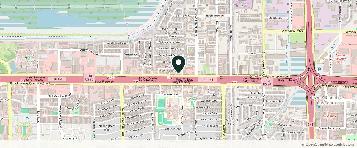 Map showing the exact location of Skin 101 Medical Spa at 11300 Katy Fwy B625, Houston, TX 77043, USA