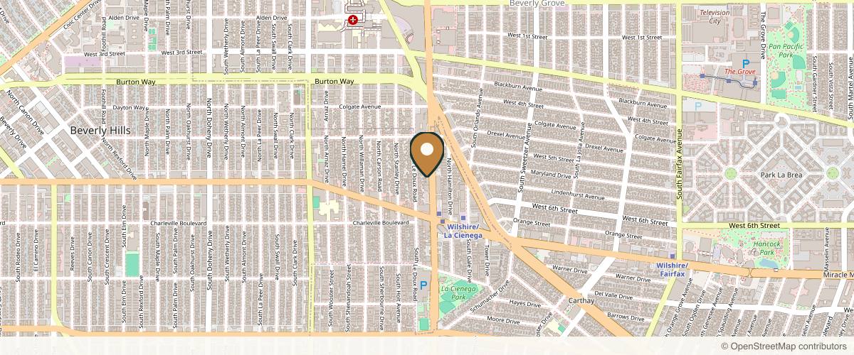 Map showing the exact location of Skin 22 Concierge Skin at Skin 22 Concierge Skin, 99 N La Cienega Blvd m100, Beverly Hills, CA 90211, USA