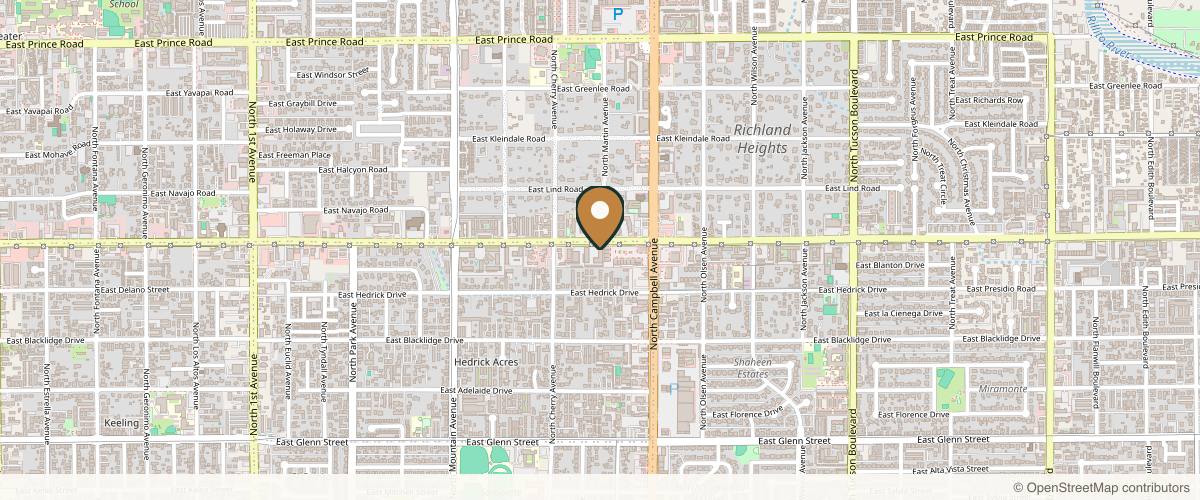 Map showing the exact location of Skin Appeal at 1700 E Fort Lowell Rd Ste 101, Tucson, AZ 85719, USA