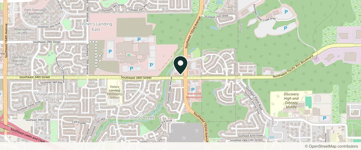 Map showing the exact location of Skin by Lovely Camas at 19120 SE 34th St #202, Vancouver, WA 98683, USA