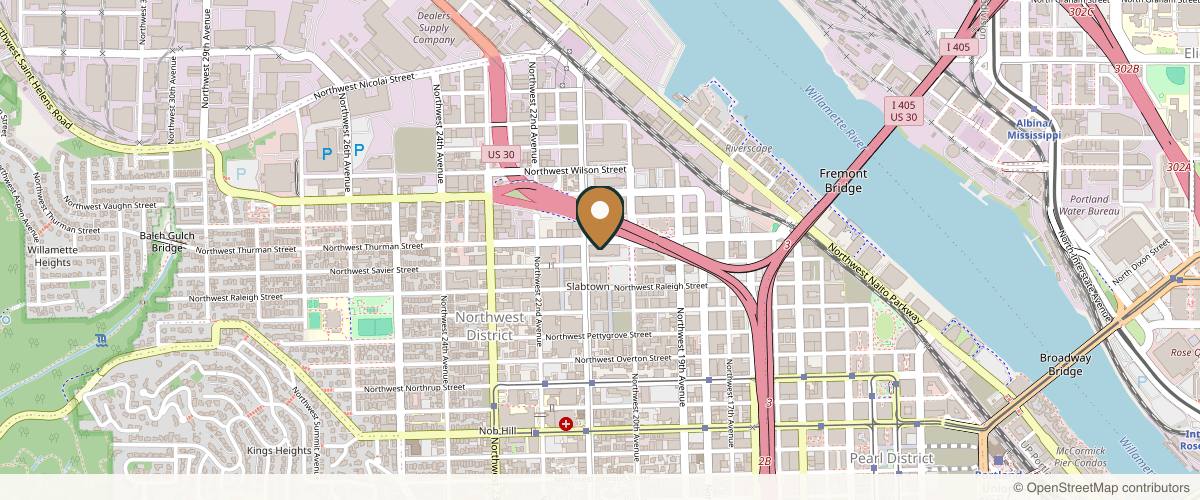 Map showing the exact location of Skin by Lovely at 2055 NW Savier St Suite 300, Portland, OR 97209, USA