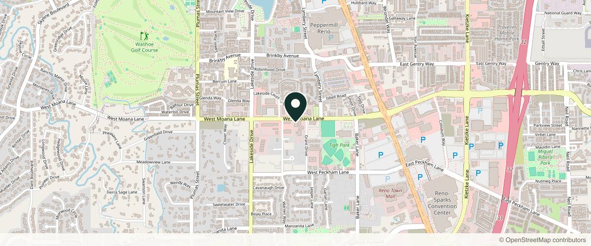 Map showing the exact location of Skin Cancer and Dermatology Institute - Moana at 640 W Moana Ln, Reno, NV 89509