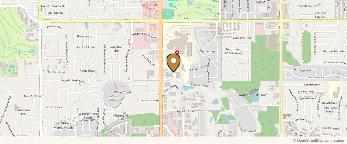 Map showing the exact location of Skin Care Institute at 6565 S Yale Ave Suite 110, Tulsa, OK 74136, USA