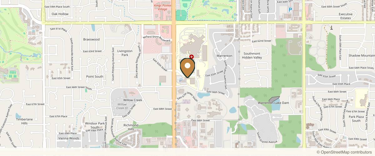 Map showing the exact location of Skin Care Institute at 6565 S Yale Ave Suite 110, Tulsa, OK 74136, USA