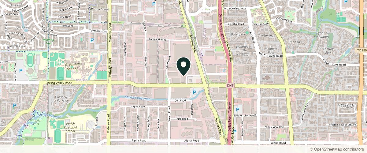Map showing the exact location of Skin Damsel Aesthetics at 4801 Spring Valley Rd Ste 80, Dallas, TX 75244, USA