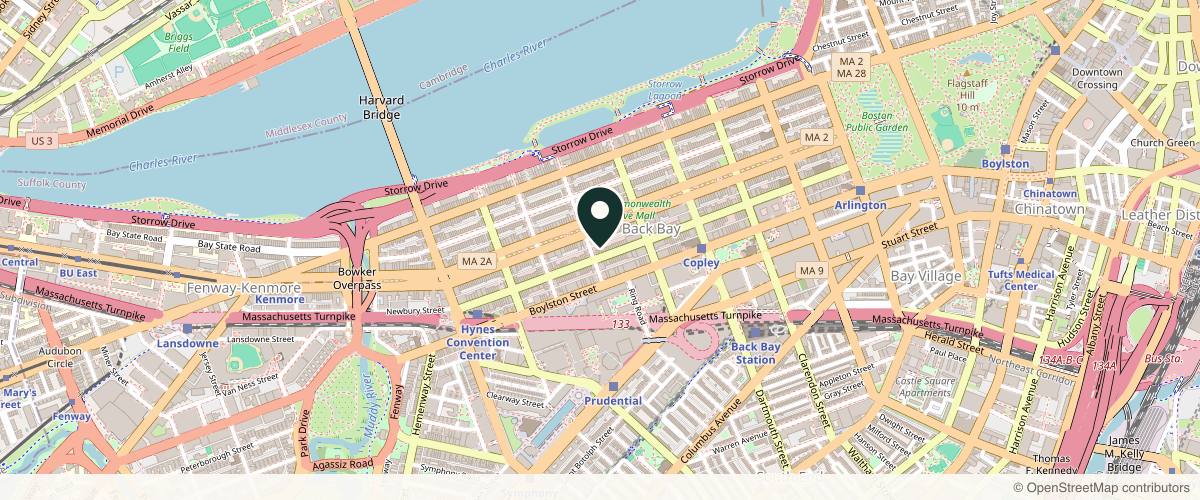 Map showing the exact location of Skin Deep Med Spa at 231 Newbury St Fl 2, Boston, MA 02116, USA