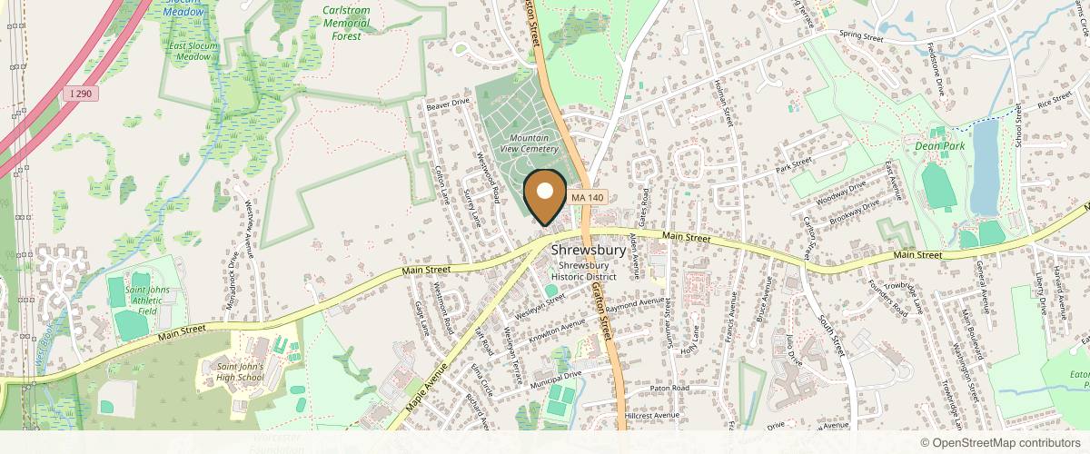 Map showing the exact location of Skin Dermatology at 555 Main St #1, Shrewsbury, MA 01545, USA