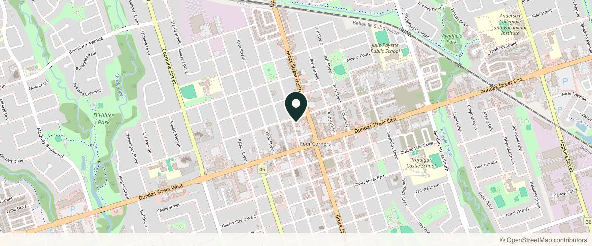 Map showing the exact location of Skin Essence Med Spa at 137 Byron St N, Whitby, ON L1N 4M8, Canada