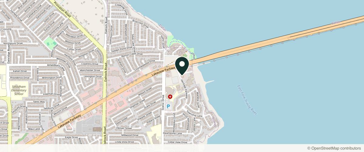 Map showing the exact location of Skin Essentials Med-Spa at 6800 Heritage Pkwy Ste 105, Rockwall, TX 75087, USA