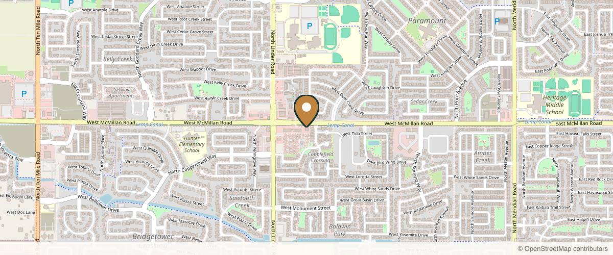 Map showing the exact location of Skin N Tox Aesthetics at 1385 W McMillan Rd, Meridian, ID 83646, USA