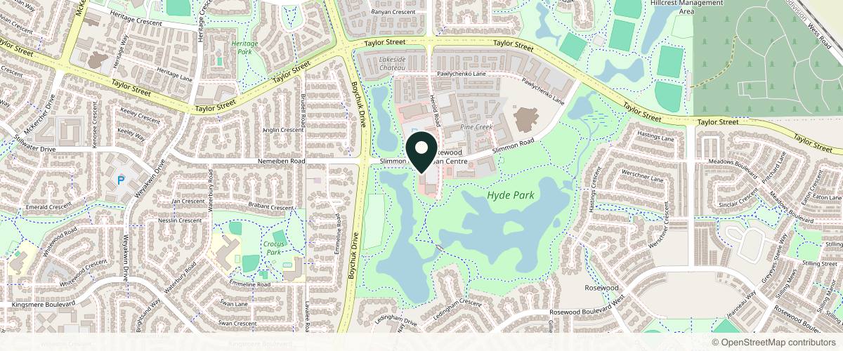 Map showing the exact location of Skin Queen Aesthetics at 411-D Herold Ct, Saskatoon, SK S7V 0A7, Canada
