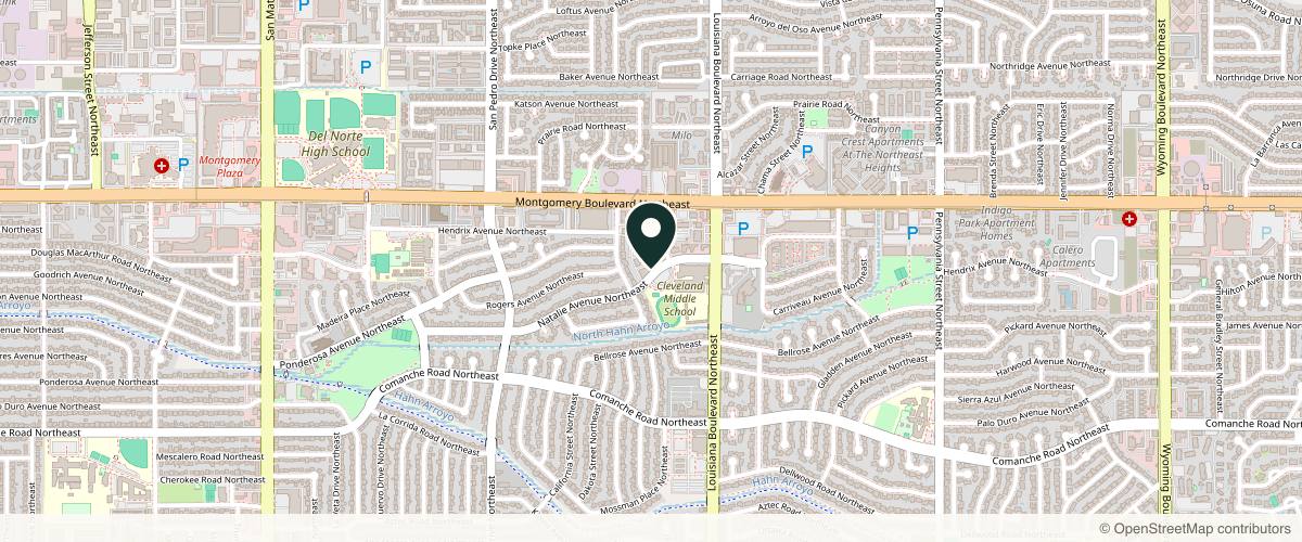 Map showing the exact location of Skin Science Aesthetics at 3901 Georgia St NE b1, Albuquerque, NM 87110, USA
