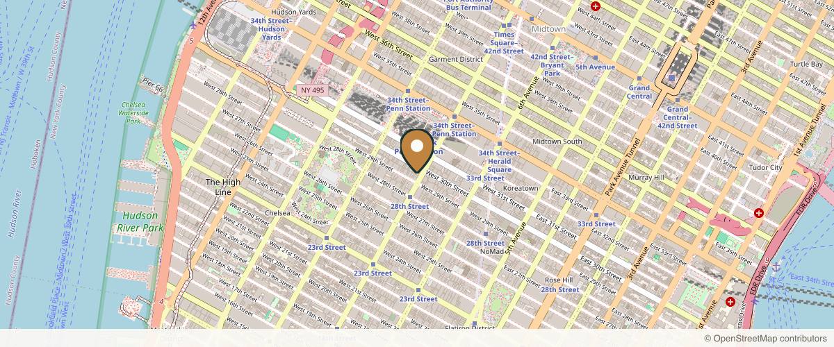 Map showing the exact location of Skin Secret at 352 7th Ave #1002, New York, NY 10001, USA