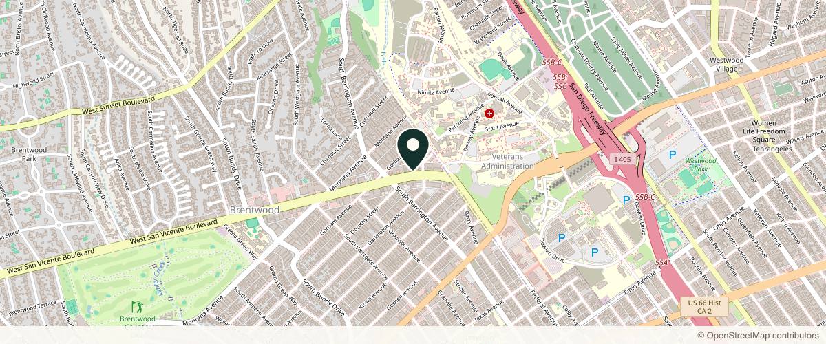 Map showing the exact location of Skin Spa by Dr Kia at 11661 San Vicente Blvd Ste 101, Los Angeles, CA 90049, USA