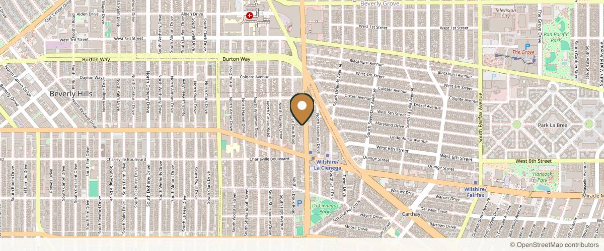 Map showing the exact location of Skin Verse at 99 N La Cienega Blvd #306, Beverly Hills, CA 90211, USA