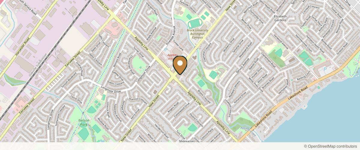 Map showing the exact location of Skin Vitality Medical Clinic Burlington at 5014 New St Unit 5, Burlington, ON L7L 2X9, Canada