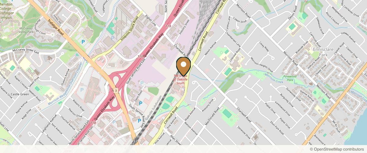 Map showing the exact location of Skin Vitality Medical Clinic Oakville at 481 Cornwall Rd, Oakville, ON L6J 4A5, Canada