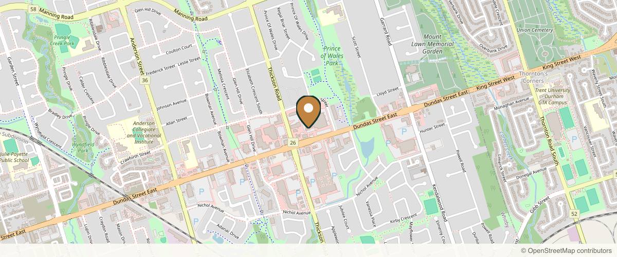 Map showing the exact location of Skin Vitality Medical Clinic Whitby at 1614 Dundas St E #101, Whitby, ON L1N 2K8, Canada