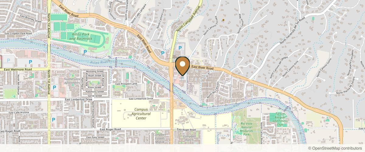 Map showing the exact location of Skinjectables Anti-Aging Bar at 4330 N Campbell Ave #234, Tucson, AZ 85718, USA