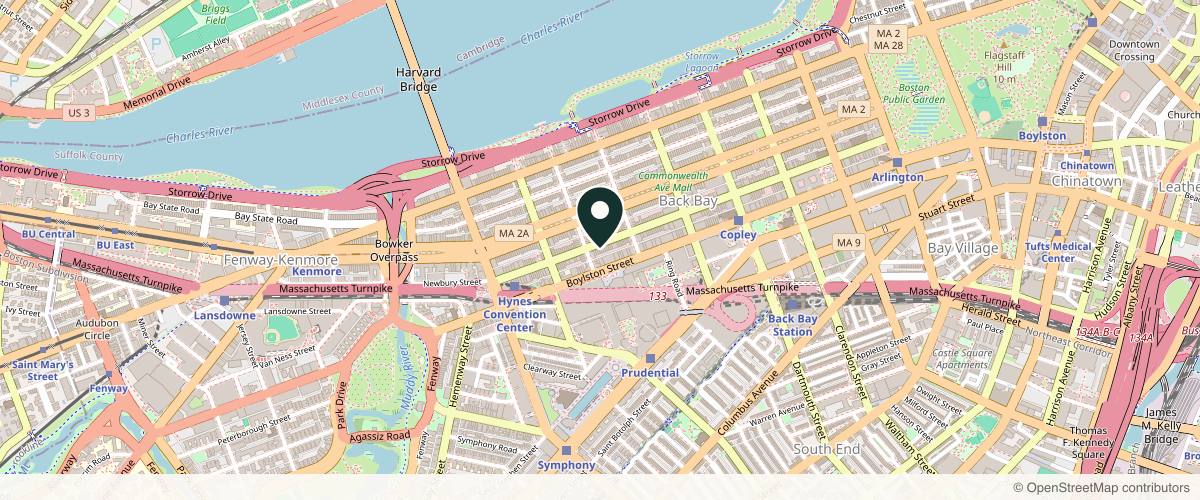 Map showing the exact location of Skinkind Facial Retreat at 274 Newbury St Fl 1, Boston, MA 02116, USA