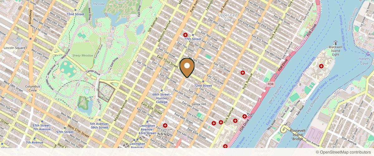 Map showing the exact location of SkinLab NYC at 1231 3rd Ave, New York, NY 10021, USA