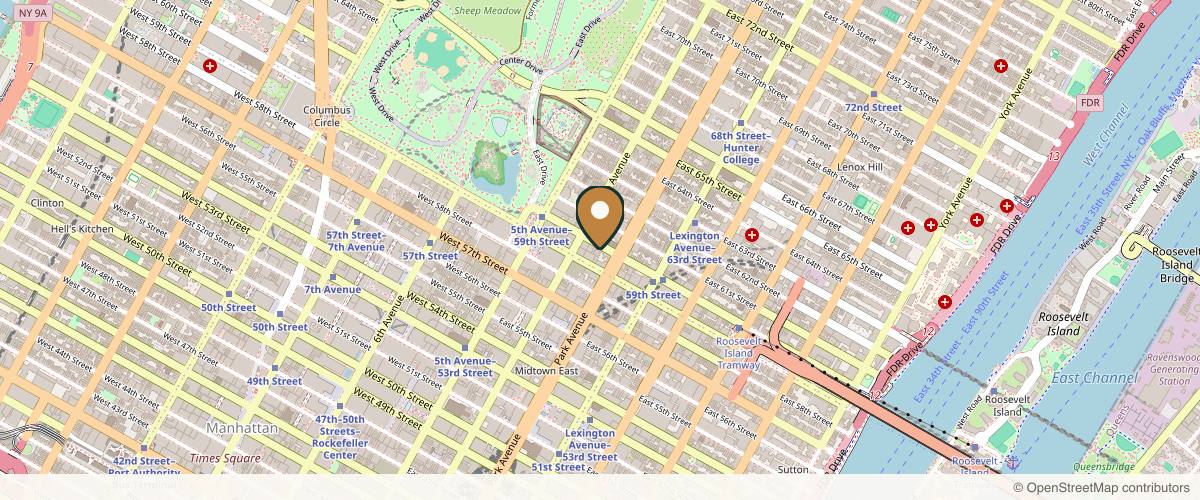 Map showing the exact location of Skinney Medspa at 30 E 60th St Ground Floor, New York, NY 10022, USA