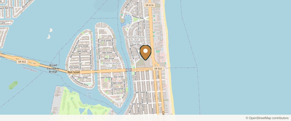 Map showing the exact location of SKINNEY Medspa at 9700 Collins Avenue, Bal Harbour, FL 33154