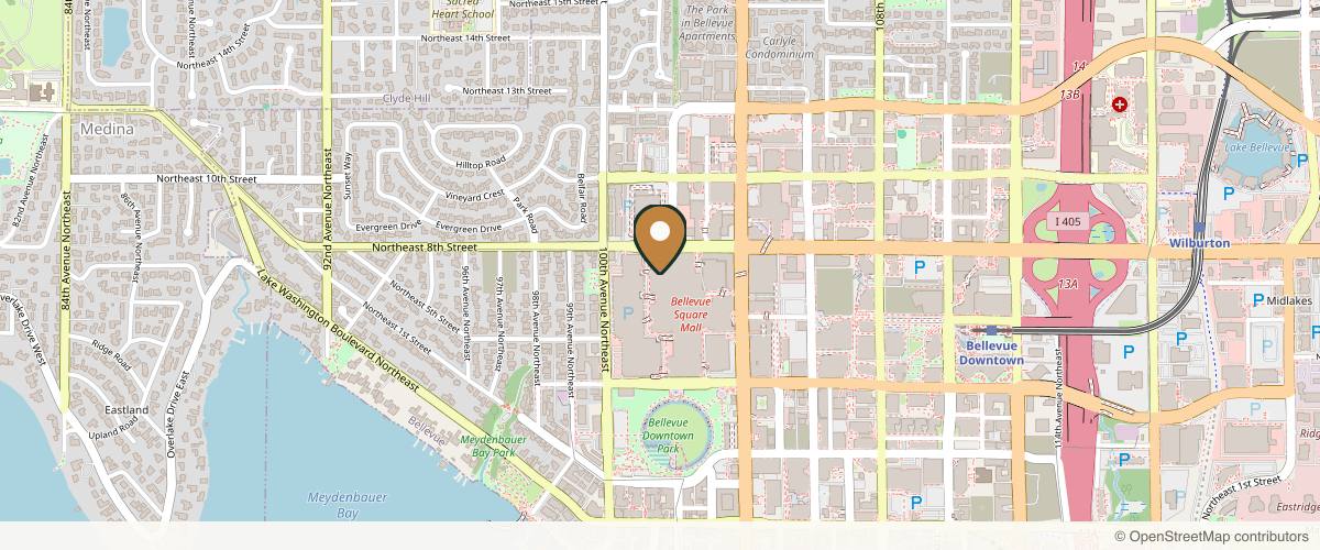 Map showing the exact location of SkinSpirit Bellevue at 2022 Bellevue Square, Bellevue, WA 98004, USA