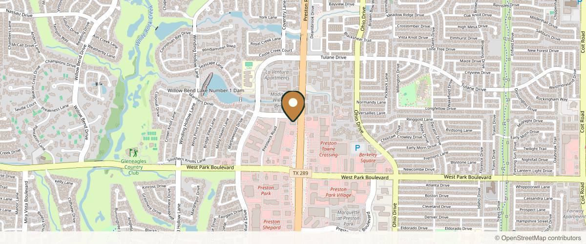 Map showing the exact location of SkinSpirit Plano at 2401 Preston Rd Ste F, Plano, TX 75093, USA