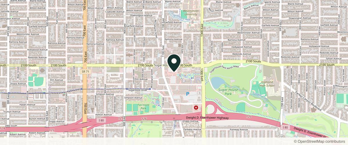 Map showing the exact location of SkinSpirit Salt Lake City at 1160 E 2100 S, Salt Lake City, UT 84106, USA