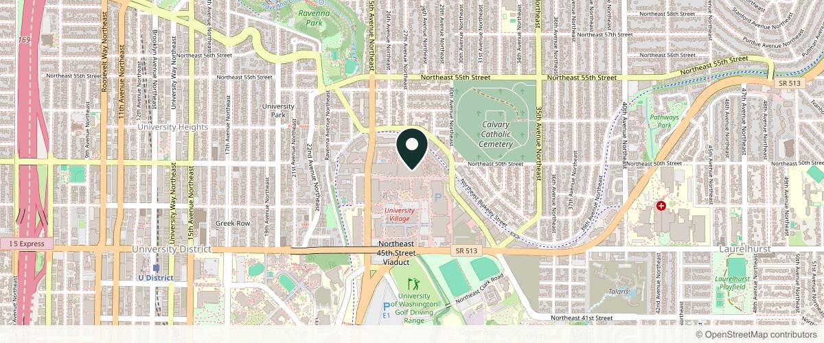 Map showing the exact location of SkinSpirit Seattle - University Village at 2692 NE 49th St, Seattle, WA 98105, USA