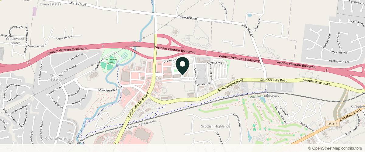 Map showing the exact location of Skinworks Wellness & Aesthetics at 300 Indian Lake Blvd Ste T200, Hendersonville, TN 37075, USA