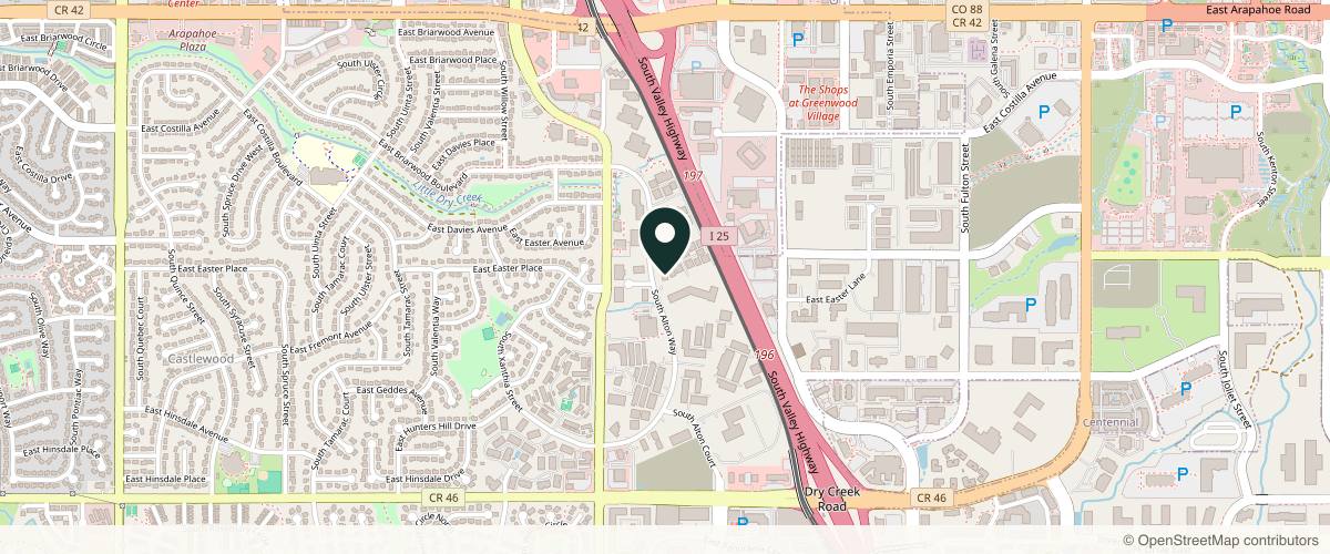 Map showing the exact location of SLA Medical Spa at 7108 S Alton Way Bldg L, Centennial, CO 80112, USA