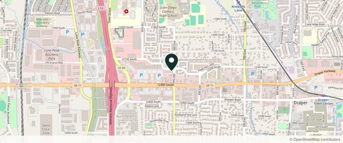 Map showing the exact location of SLC Med Spa at 286 E 12200 S, Draper, UT 84020, USA