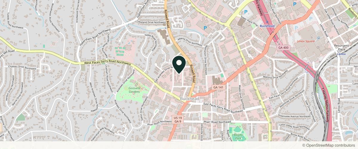 Map showing the exact location of Slim Studio FACE & BODY at 56 E Andrews Dr NW Ste 11, Atlanta, GA 30305, USA