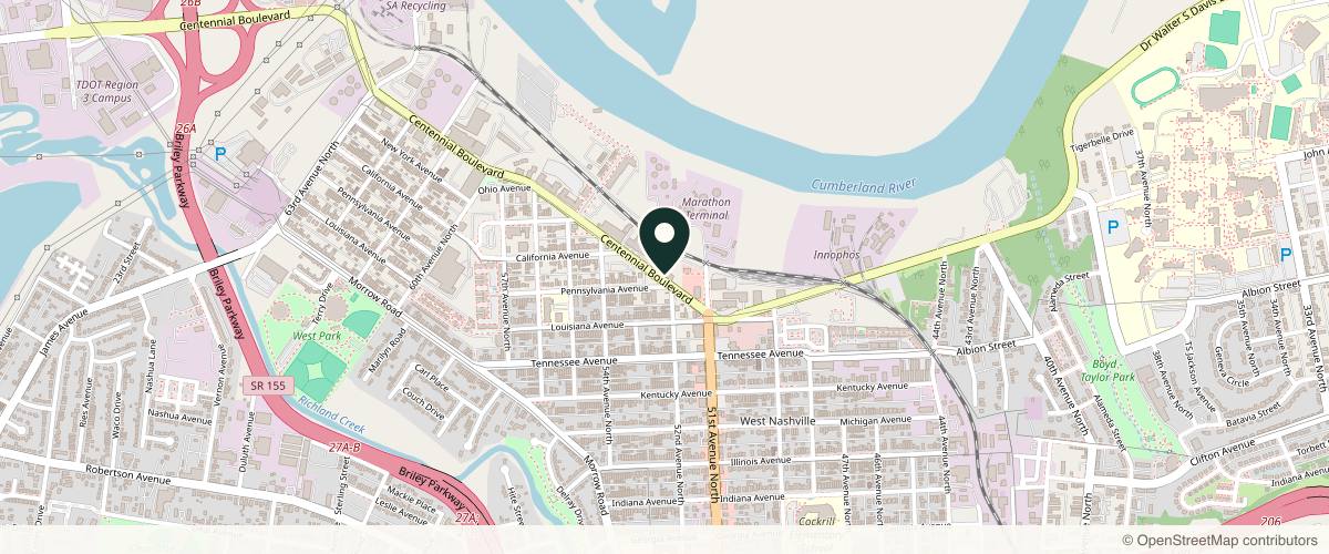 Map showing the exact location of SLK Aesthetic Medicine at 5202 Centennial Blvd Ste 110, Nashville, TN 37209, USA