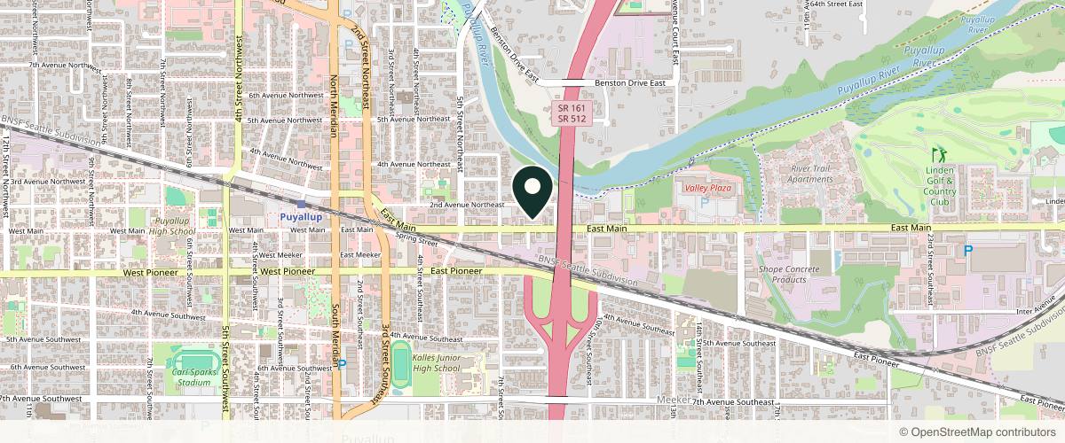 Map showing the exact location of Smooth Aesthetics at 803 E Main Ave Ste A, Puyallup, WA 98372, USA