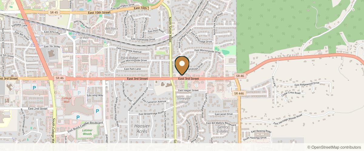 Map showing the exact location of Smooth Day Spa at 4001 E 3rd St, Bloomington, IN 47401, USA