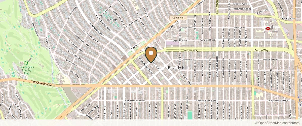 Map showing the exact location of SMOOTH SKIN LOUNGE at 9400 Brighton Way Ste 201, Beverly Hills, CA 90210, USA