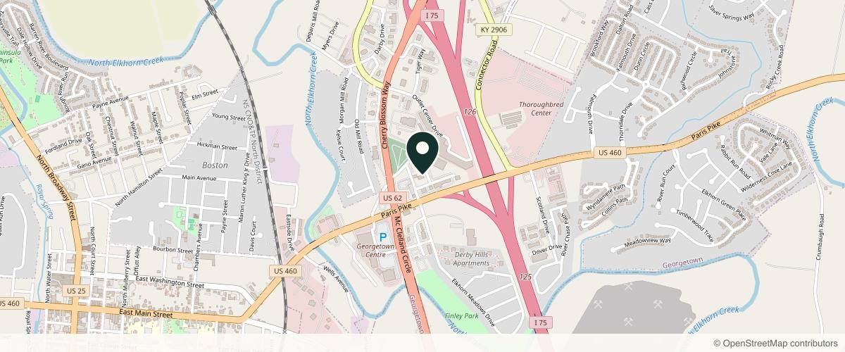 Map showing the exact location of Solace Aesthetics at 118 Gilbert Ave, Georgetown, KY 40324, USA