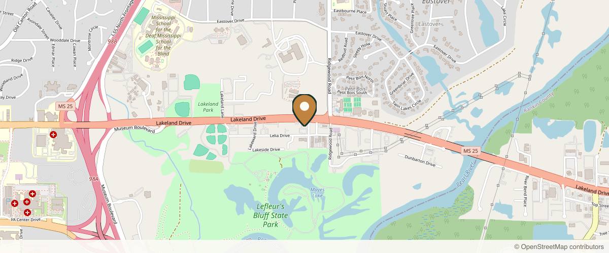 Map showing the exact location of Solstice Dermatology & Medical Aesthetics at 1675 Lakeland Dr #200, Jackson, MS 39216, USA